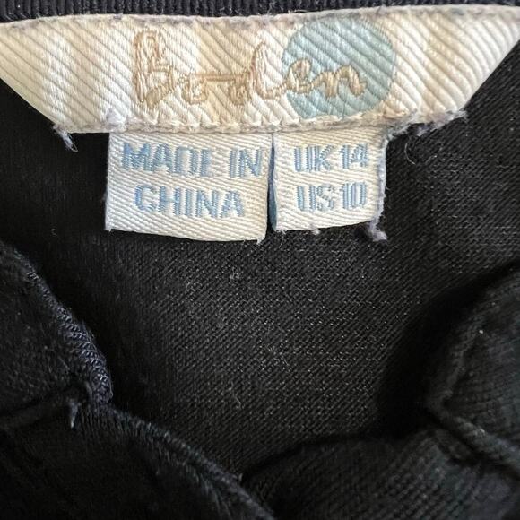 Boden Long Sleeve Black Modal Henley Shirt Size‎ 10 - Picture 6 of 7